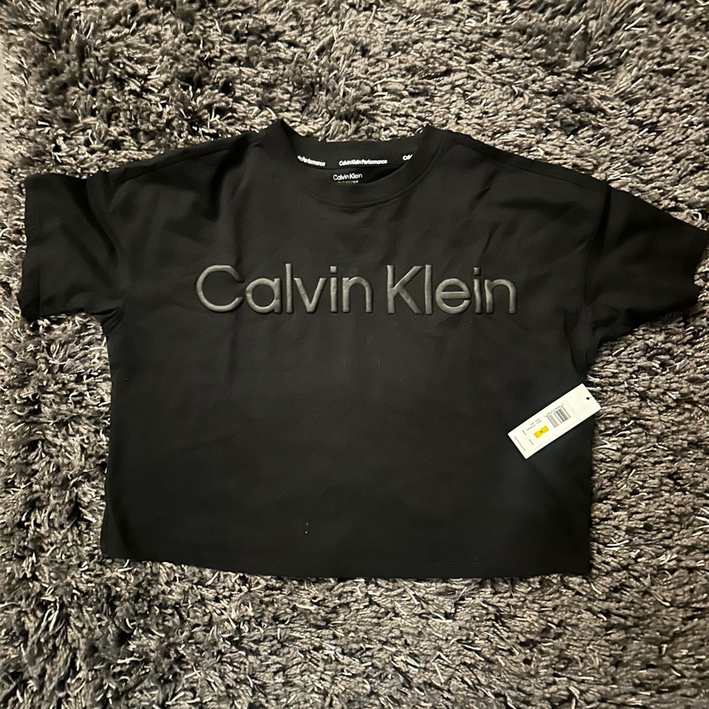 Calvin Klein Black Crop Top (Med.)